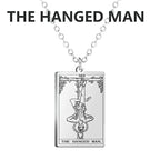 LIKGREAT Tarot Card Necklace Major Arcana Tarots Stainless Steel Necklaces Divination Jewelry Birthday Gift for Women
