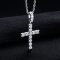Iced Out Cross Pendant — 925 Silver