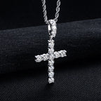 Iced Out Cross Pendant — 925 Silver