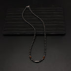 6mm Black Magnetic Hematite Round Beads Tiger-eye Stone Necklace for Men and Women