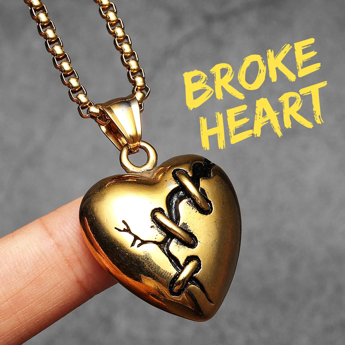 Heart Stainless Steel Pendant Necklace