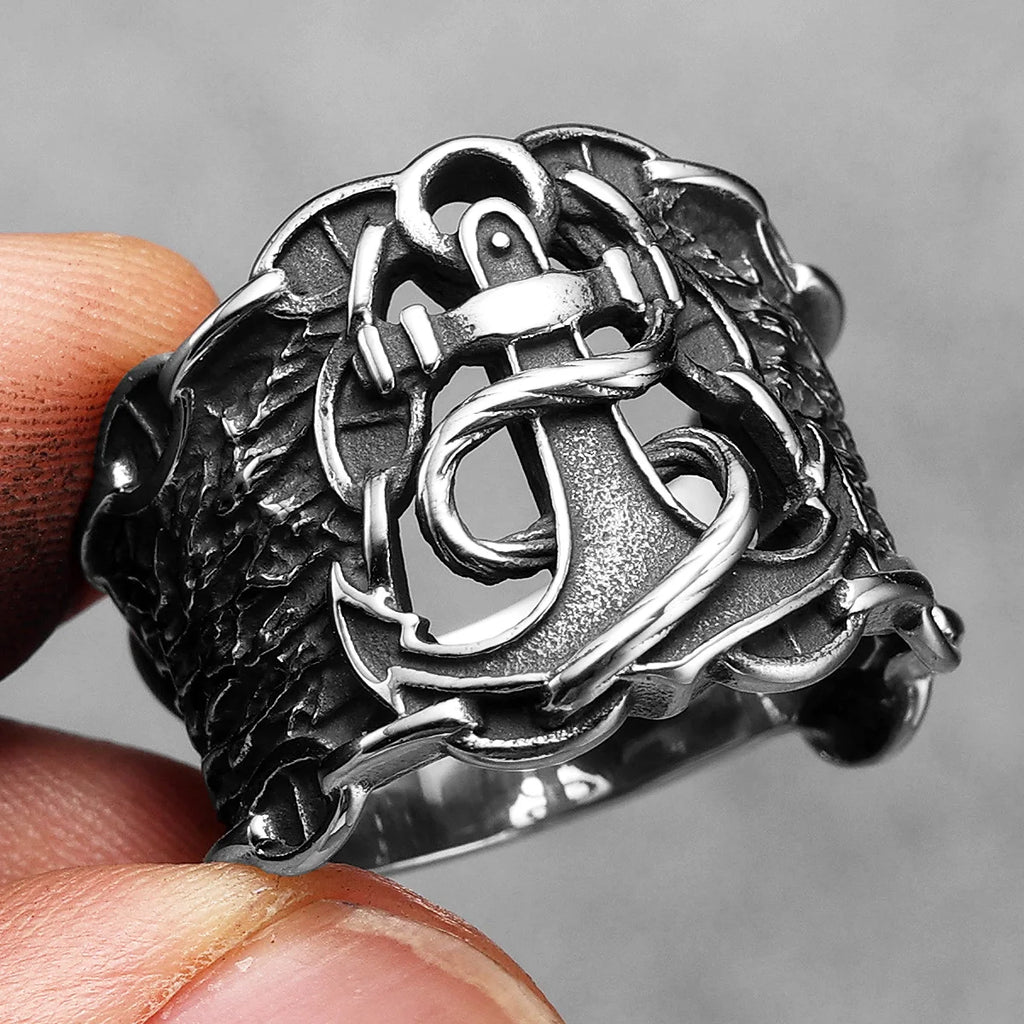 Anchor Sailor Ring — Stainless Steel