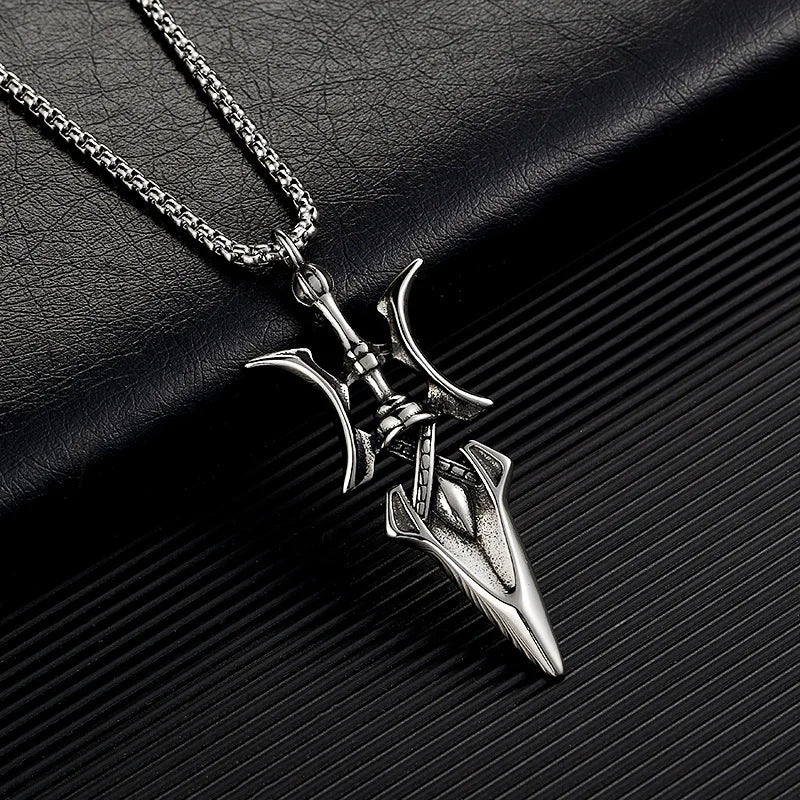 Death Note Halberd Pendant Necklace Misa Amane Cosplay Earrings Adornment Halloween Goth Cross Jewelry Christmas Valentines Gift