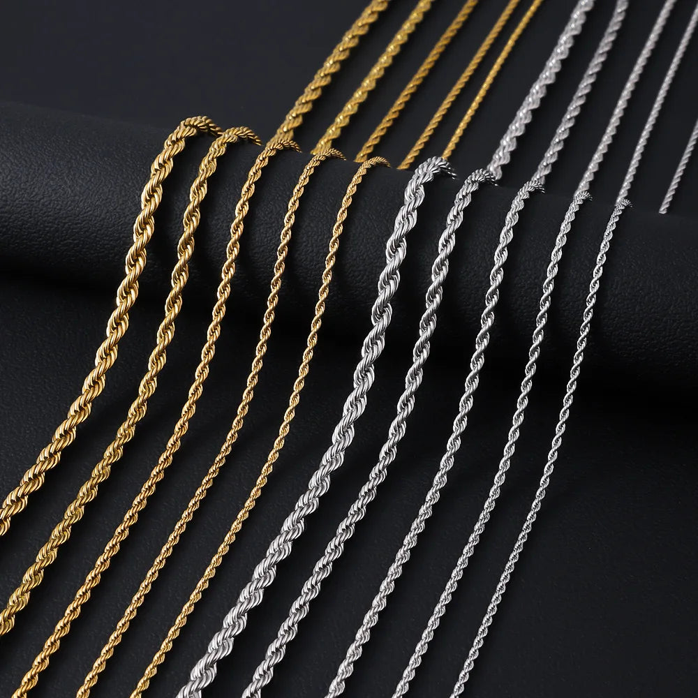 Rope Steel Pendant 316L Twisted Versatile