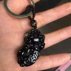 Natural Obsidian Chinese Zodiac Pixiu Necklace