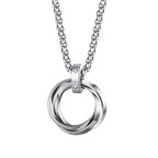 Round Ring Pendant Necklace — Stainless Steel