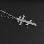Orthodox Cross Choker Necklace — Stainless Steel