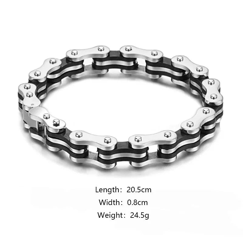 Motorcycle Bike Chain Bracelet — Stainless Steel