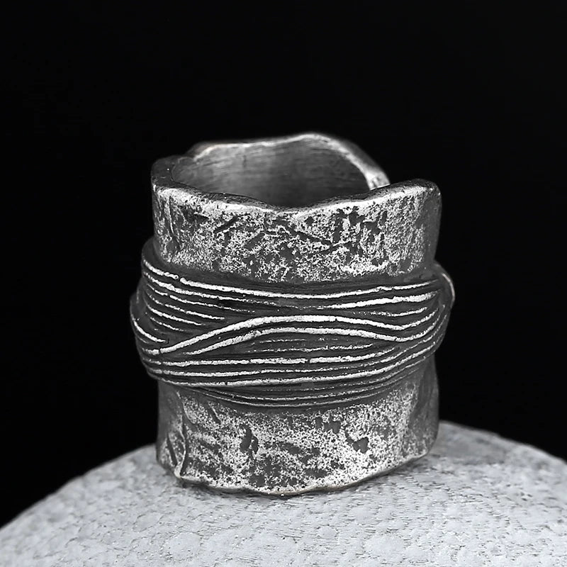 Stainless Steel Viking Simple Ring vintage Hammer retro punk Classic Ring Male finger Love Jewelry for man Gift OSR514
