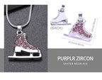 CZ Roller Skate Charm Pendant Necklace for Women