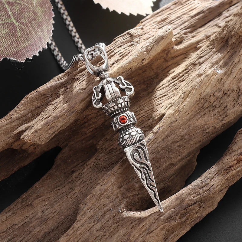Retro Skull Cross Pendant Necklace — Stainless Steel