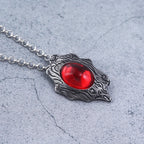 DMC Devil Maycry Pendant Necklace Devil Hunter Dante Perfect Amulet Red Crystal Necklaces for Women Men Choker Jewelry