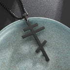 Vintage Christian Jesus Cross Stainless Steel Pendant Little Angel Prayer Necklace Men Women Faith Amulet Jewelry