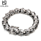 Polished Chunky Link Chain Bracelet — Stainless Steel