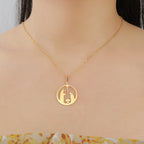 Angel Star Prayer Talisman Pendant Necklace — Stainless Steel