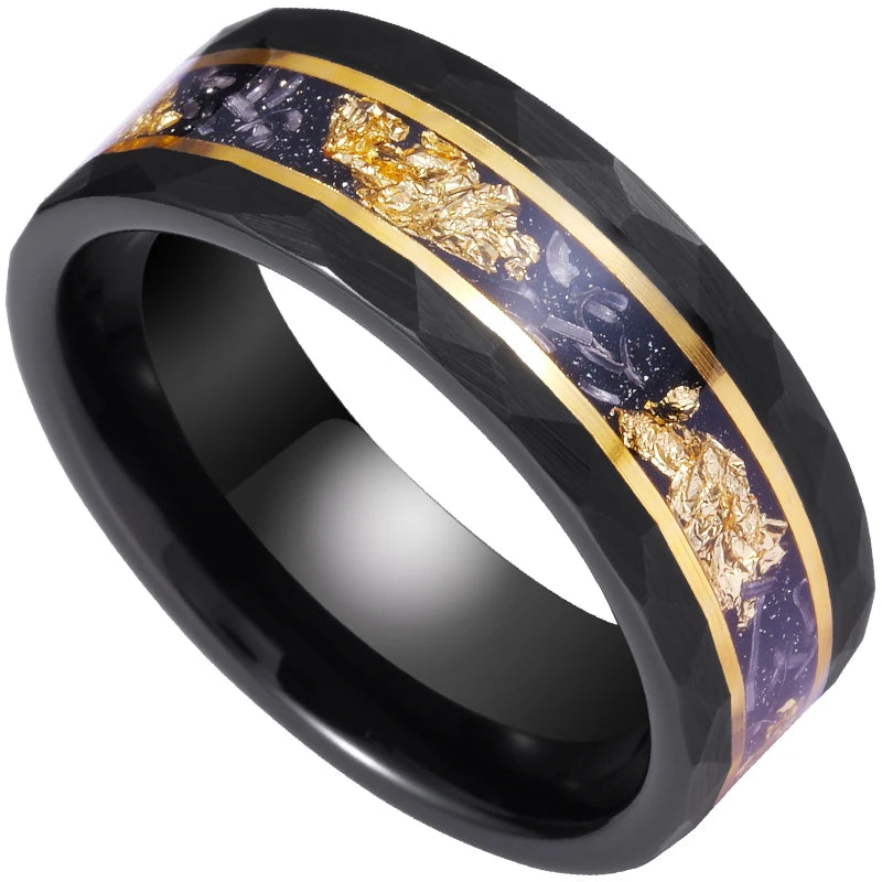 Hidden Closed-Finger Tungsten Unique Statement Ring