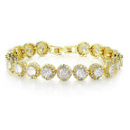 Iced Out Zirconia Bracelet — Silver