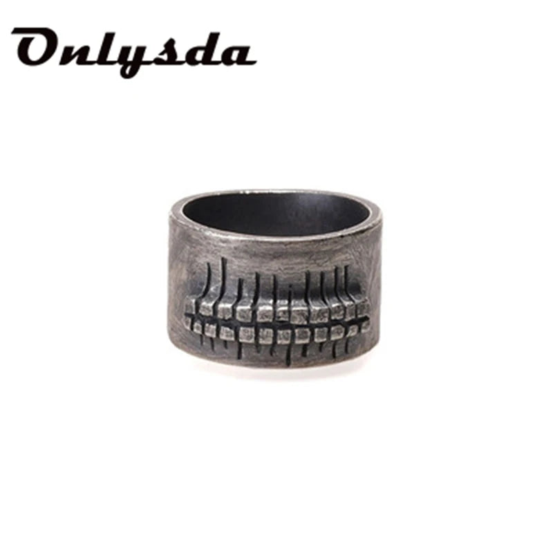 Stainless Steel Viking Simple Ring vintage Hammer retro punk Classic Ring Male finger Love Jewelry for man Gift OSR514