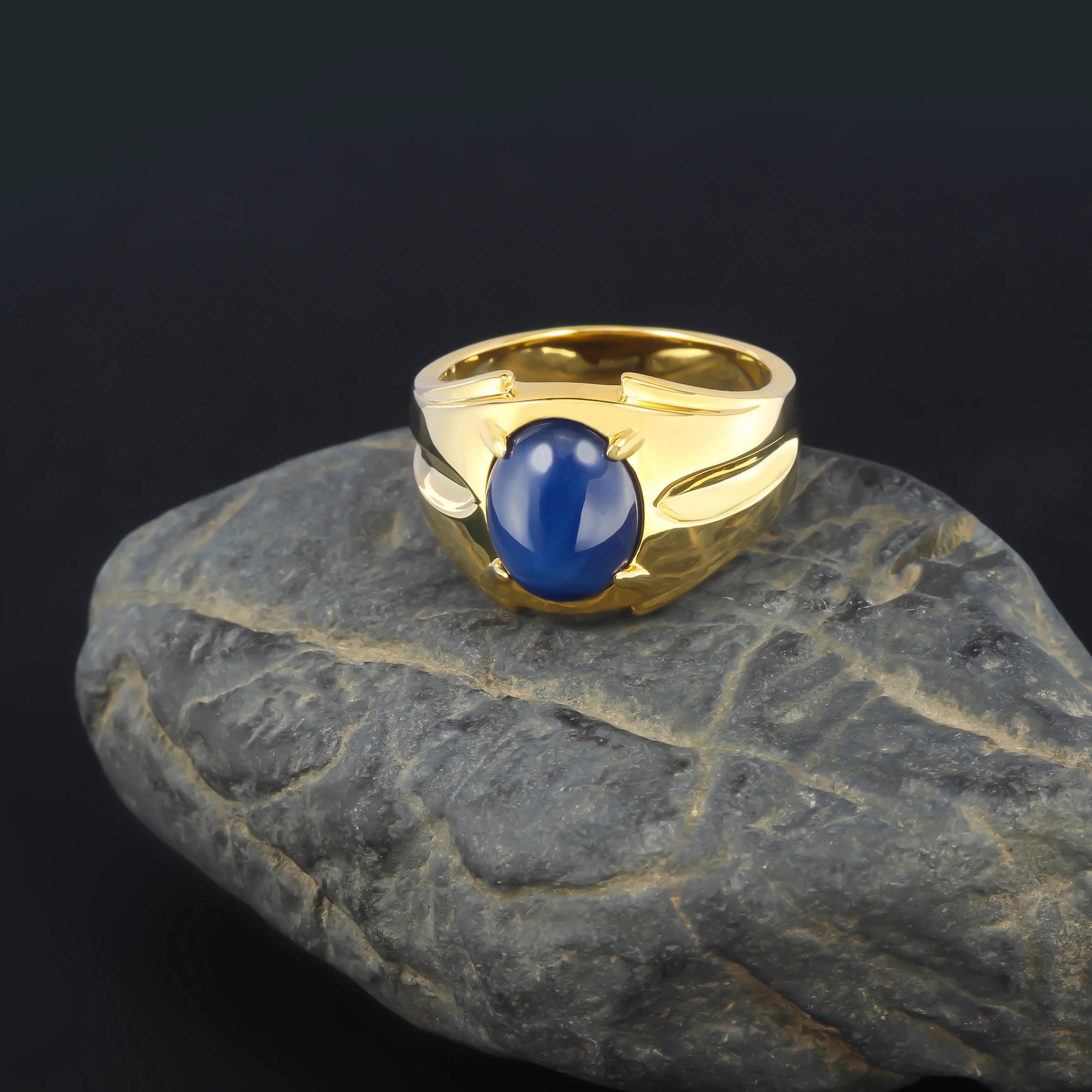 Sapphire Star Ring — 925 Silver