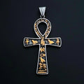 Stainless Steel Ancient Egypt Eye of Horus Pendant Necklace Vintage Egyptian Pharaoh Amulet Rune Men's Necklace Jewelry