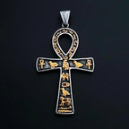 Stainless Steel Ancient Egypt Eye of Horus Pendant Necklace Vintage Egyptian Pharaoh Amulet Rune Men's Necklace Jewelry