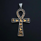 Pharaoh Eye Of Horus Gold Stainless Steel Pendant Vintage