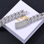 Iced Out Cuban Chain Necklace Stainless Steel 18MM