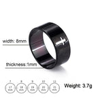 Gothic Wedding Cross Ring — Stainless Steel
