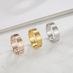 Gothic Wedding Cross Ring — Stainless Steel
