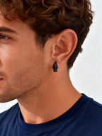 Skeleton Huggie Hoop Earrings — Stainless Steel