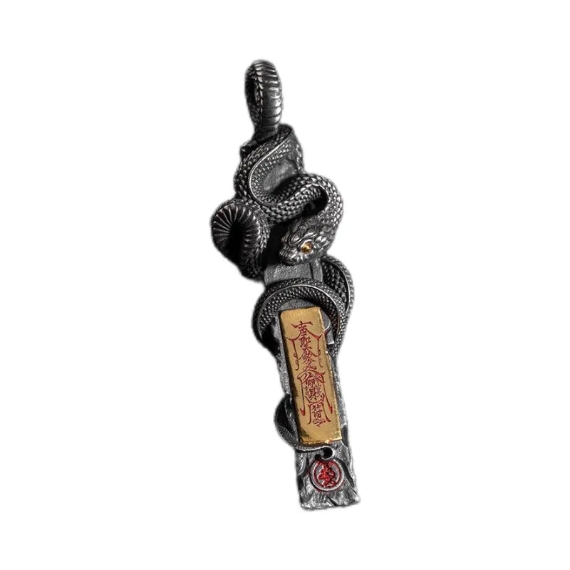 Chinese style creative snake pendant, men's and women's necklace jewelry