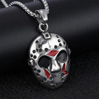 Stainless Steel Jason Mask Pendant Necklace Men Halloween Gift Biker Black Friday Necklaces High Quality Jewelry