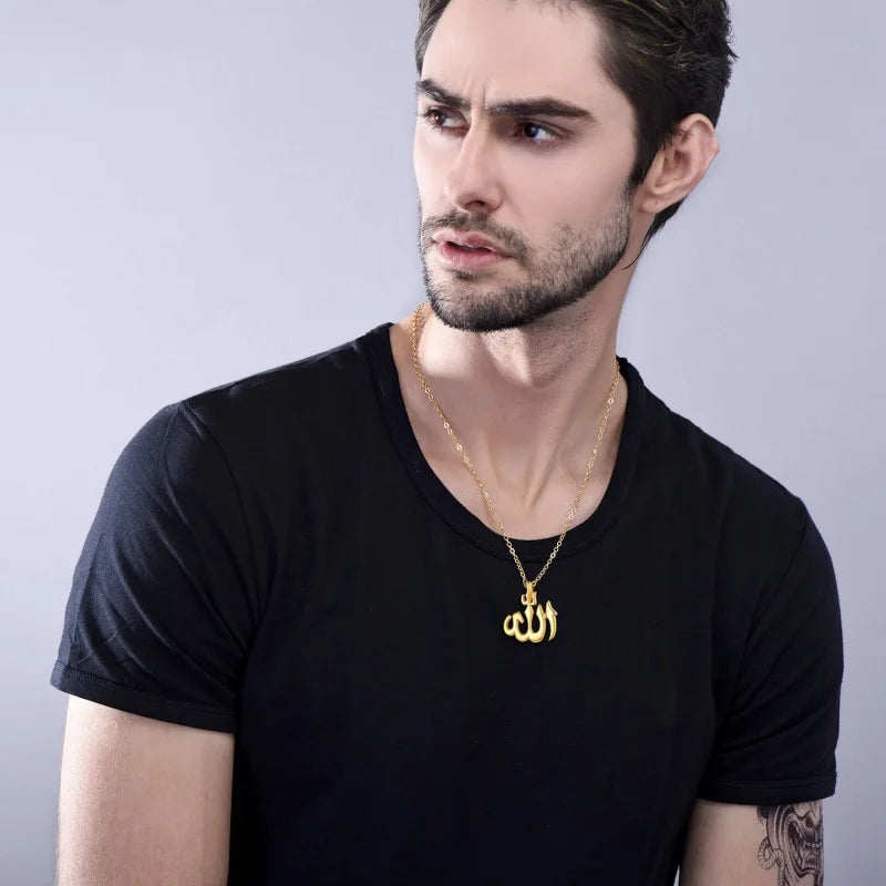 Allah Symbol Pendant Necklace — Zinc Alloy