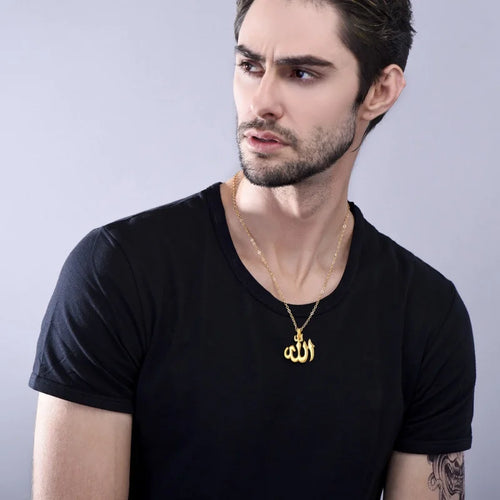 Allah Symbol Pendant Necklace — Zinc Alloy