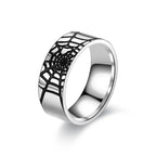 Men' Rings Homme Titanium Steel Ring For Men Spider's Web Oil Drop Punk Ring Fashion Jewelry Accessories Gift Wholesale