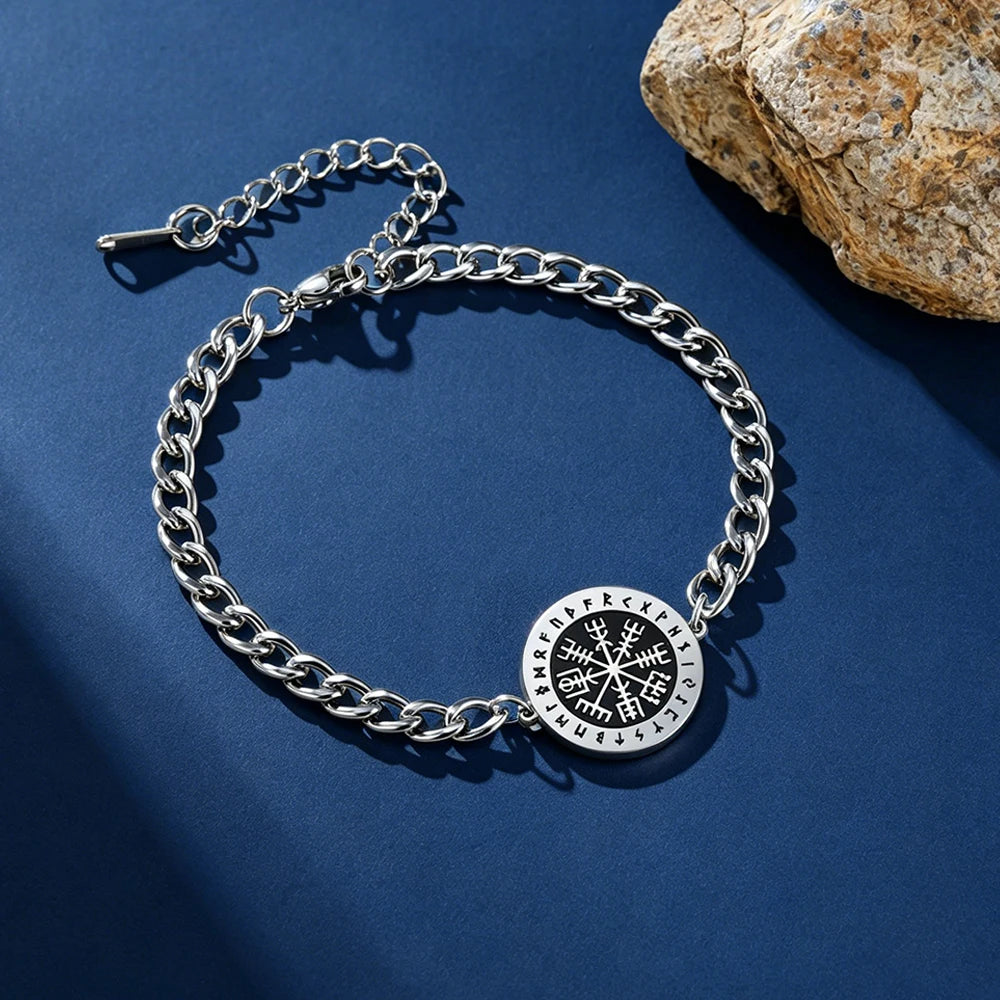 Norse Vegvisir Compass Bracelet — Stainless Steel