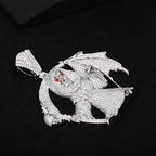 High Street Full Diamond Grim Reaper Pendant Necklace Plated Hip Hop Outfit Trendy Accessory For Men Women