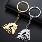 Hollow Horsehead Keychain for Men & Women — Stainless Steel