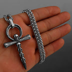 Neo-Gothic Skull Pendant Necklace — Stainless Steel