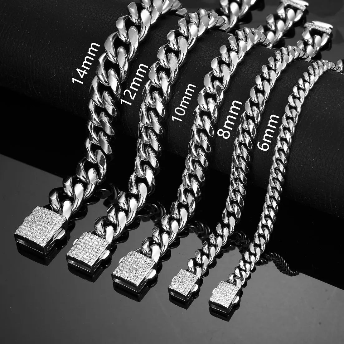 Iced Out Crystal Bracelet 6-14mm — Stainless