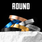 4mm 6mm 8mm 10mm Simple Round Stainless Steel Men Rings Punk Male Women Fashion Jewelry Creativity Gift