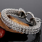 Lion Head With Square Franco Link Chain Bracelet for Man Stainless Steel Men's Bracelets Masculine Jewelry Birthday