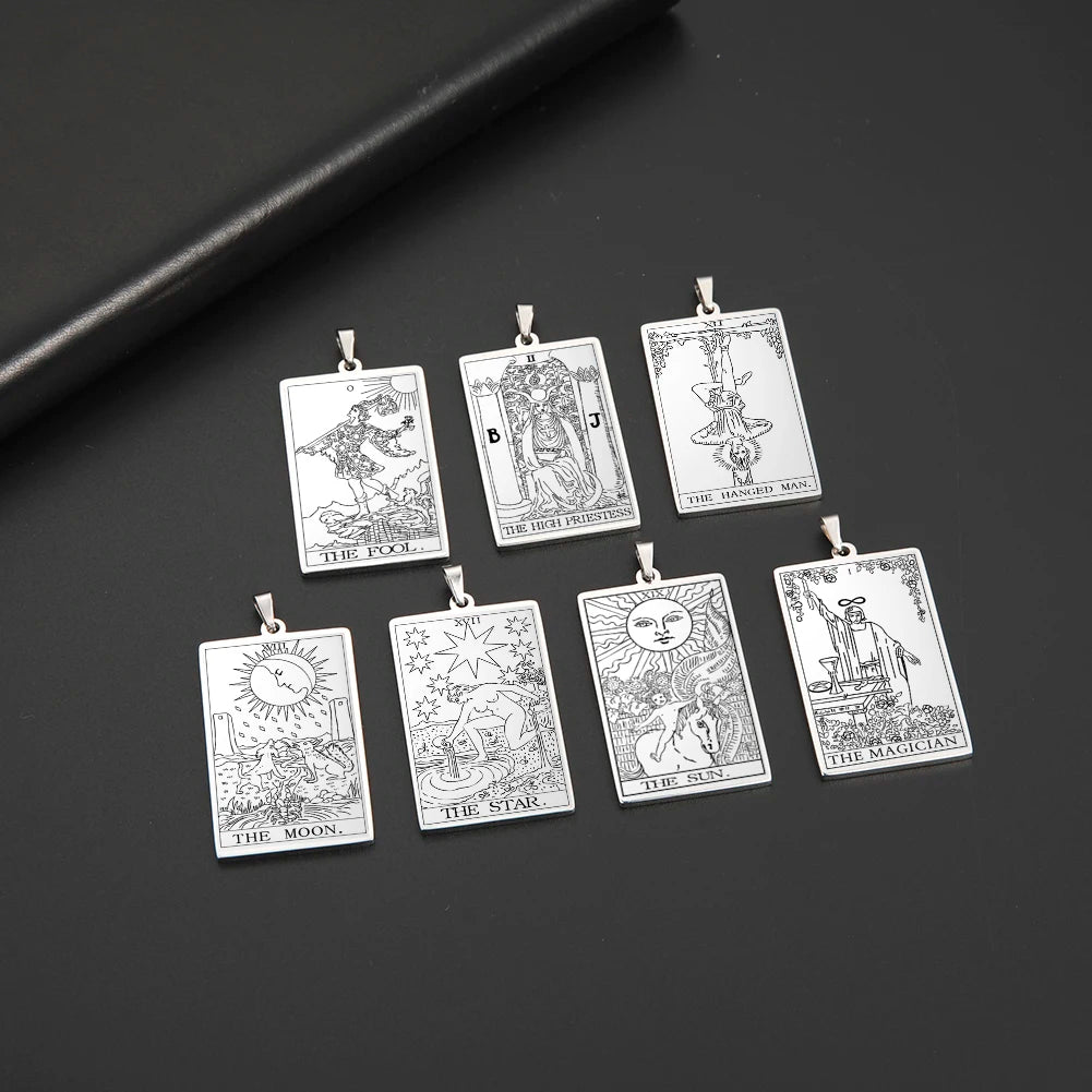 Tarot Major Arcana Amulet Necklace — Stainless Steel