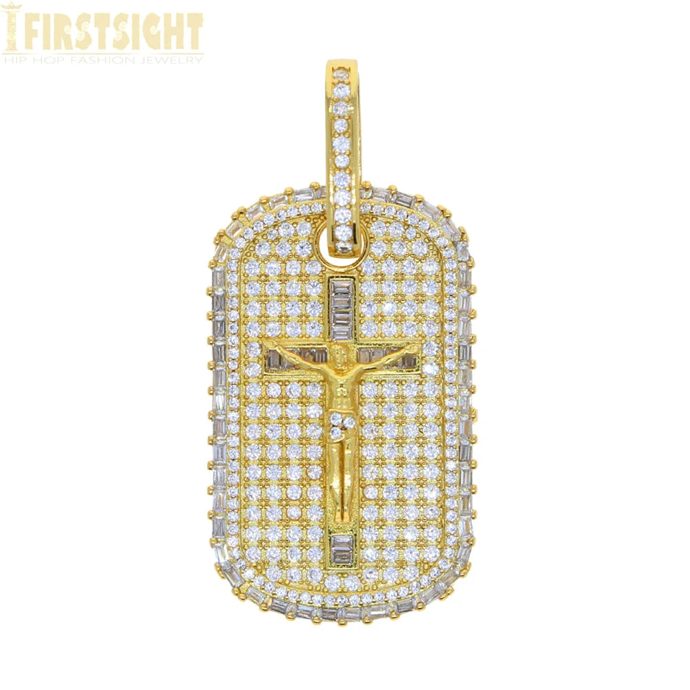 2025 New Hip Hop Cross Pendant Necklace Gold Color Iced Out Bling CZ Cubic Zirconia Variety Designs Charm Men Women Jewelry