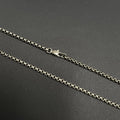 Fashion 3mm Width Pure Titanium Square Box Chain Necklace for Men Women Durable Anti-allergy Titanium Rolo Link Chain Necklace