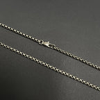 Fashion 3mm Width Pure Titanium Square Box Chain Necklace for Men Women Durable Anti-allergy Titanium Rolo Link Chain Necklace