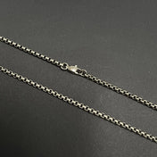 Square Box Chain Necklace — 3MM Rolo