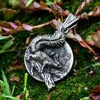 Viking Odin Wolf Head Pendant — Stainless Steel