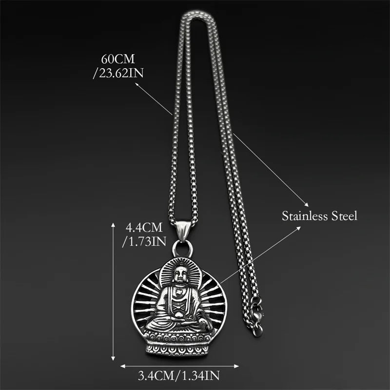 Buddhist Silver Pendant Amitabha Buddha Maitreya