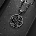 Stainless Steel Solomon Flower of Life Chakra Spirituality Necklace Archangel Sacred Geometry Metatron Pendant Jewelry Men Women